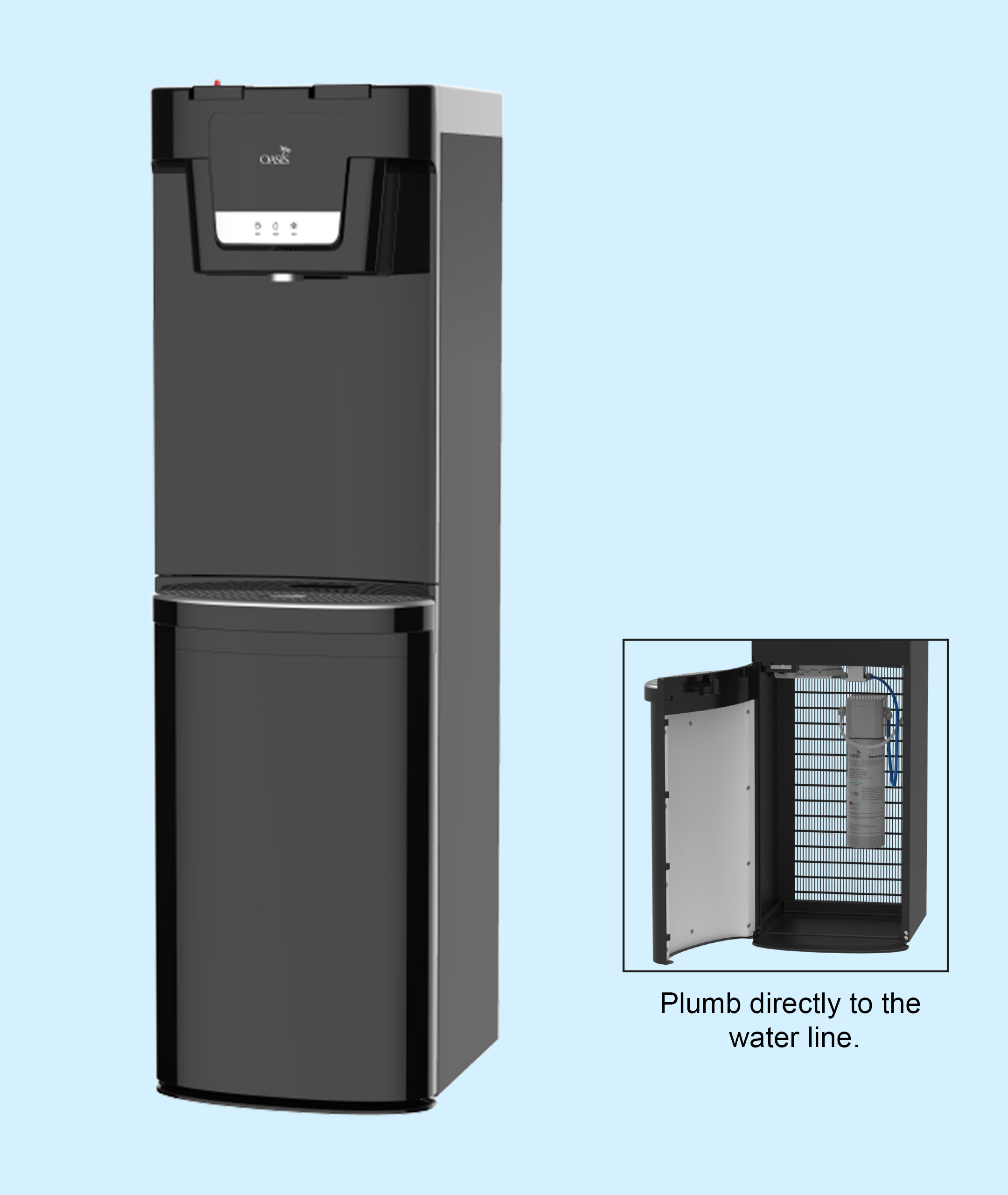Oasis Maxxfill Flex POU Hot and Cold Water Dispenser